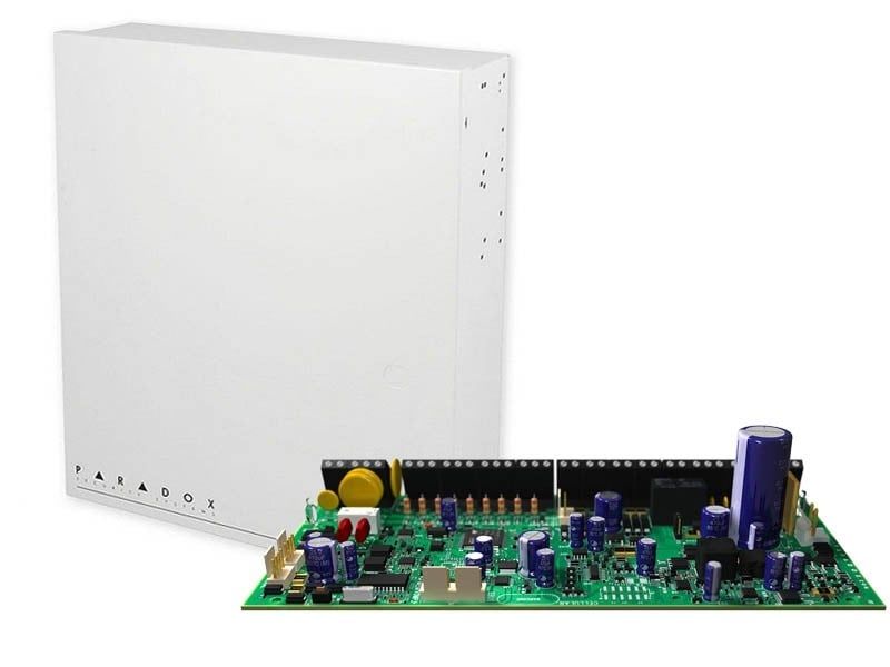 Centrala alarma adresabila Paradox EVOHD cu cutie si traf, 192 zone, 8 partitii, control acces