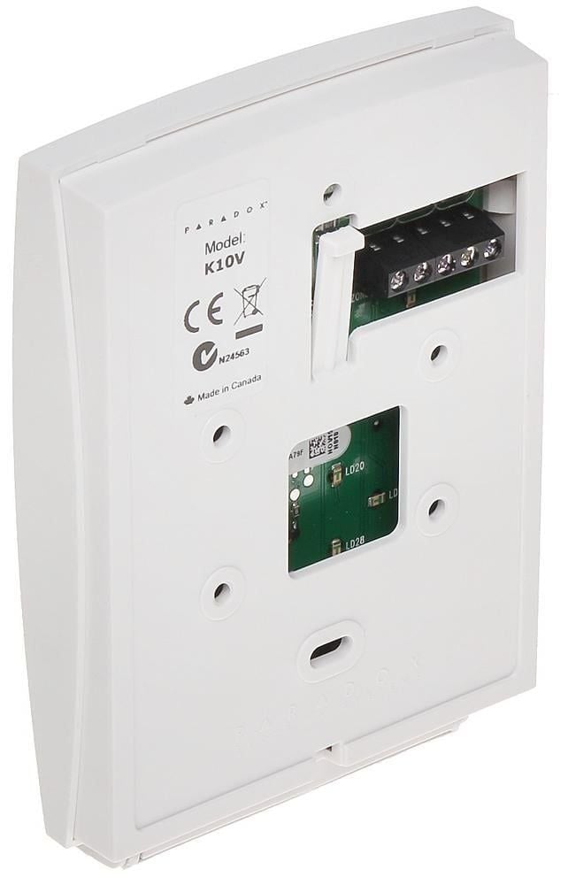 Centrala alarma hibrida Paradox MG5050+ cu tastatura K10, telecomanda REM2, cutie si transformator
