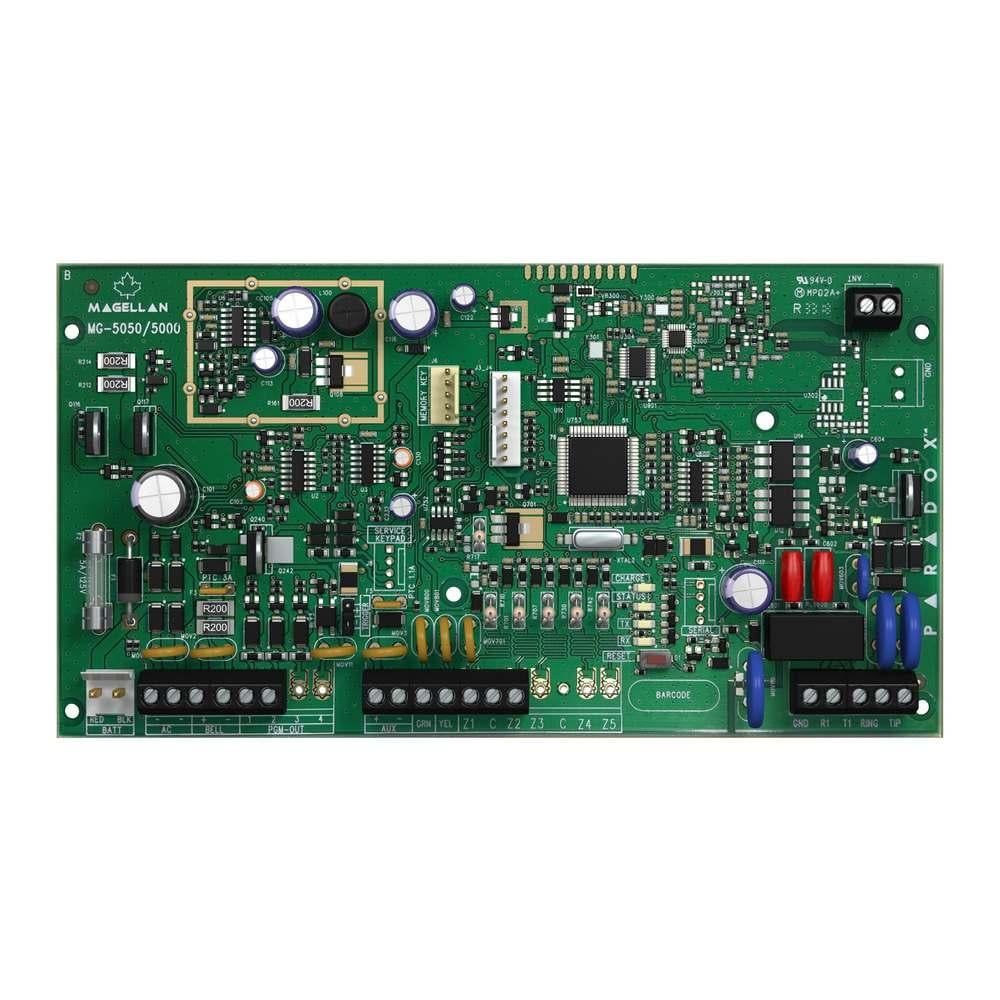 Centrala alarma hibrida Paradox MG5050+ cu tastatura K10, telecomanda REM2, cutie si transformator