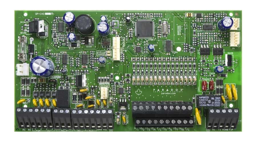Centrala alarma Paradox Spectra SP7000 cu cutie metalica si transformator, 16 zone, 2 partitii