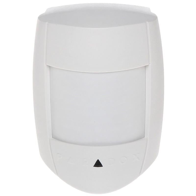 Senzor de miscare PIR quad digital Paradox DG65+ pentru interior, acoperire 12 m, unghi 110°, cablat