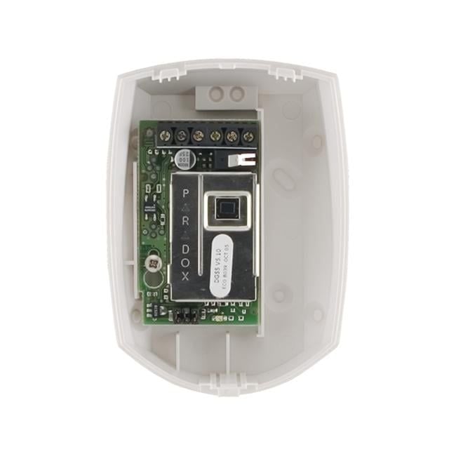 Senzor de miscare PIR dual digital Paradox DG55+ pentru interior, acoperire 12 m, unghi 110°, cablat