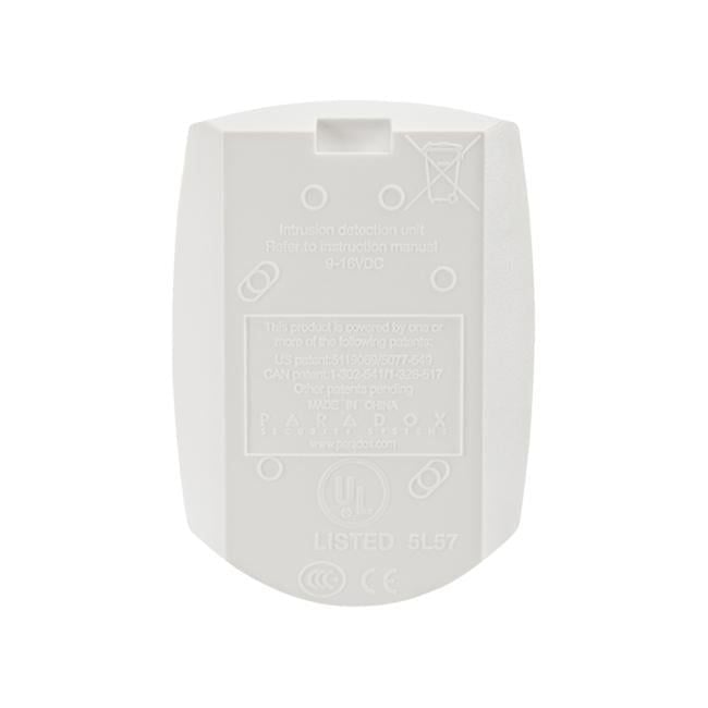 Senzor de miscare PIR dual digital Paradox DG55+ pentru interior, acoperire 12 m, unghi 110°, cablat
