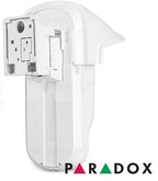 Senzor de miscare Paradox NVX80 pentru exterior, PIR quad si microunde, anti-mascare, ecran OLED