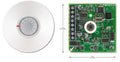 Senzor de miscare de tavan Paradox DG467, unghi 360°, acoperire 11 x 6 m, cablat sau adresabil EVO
