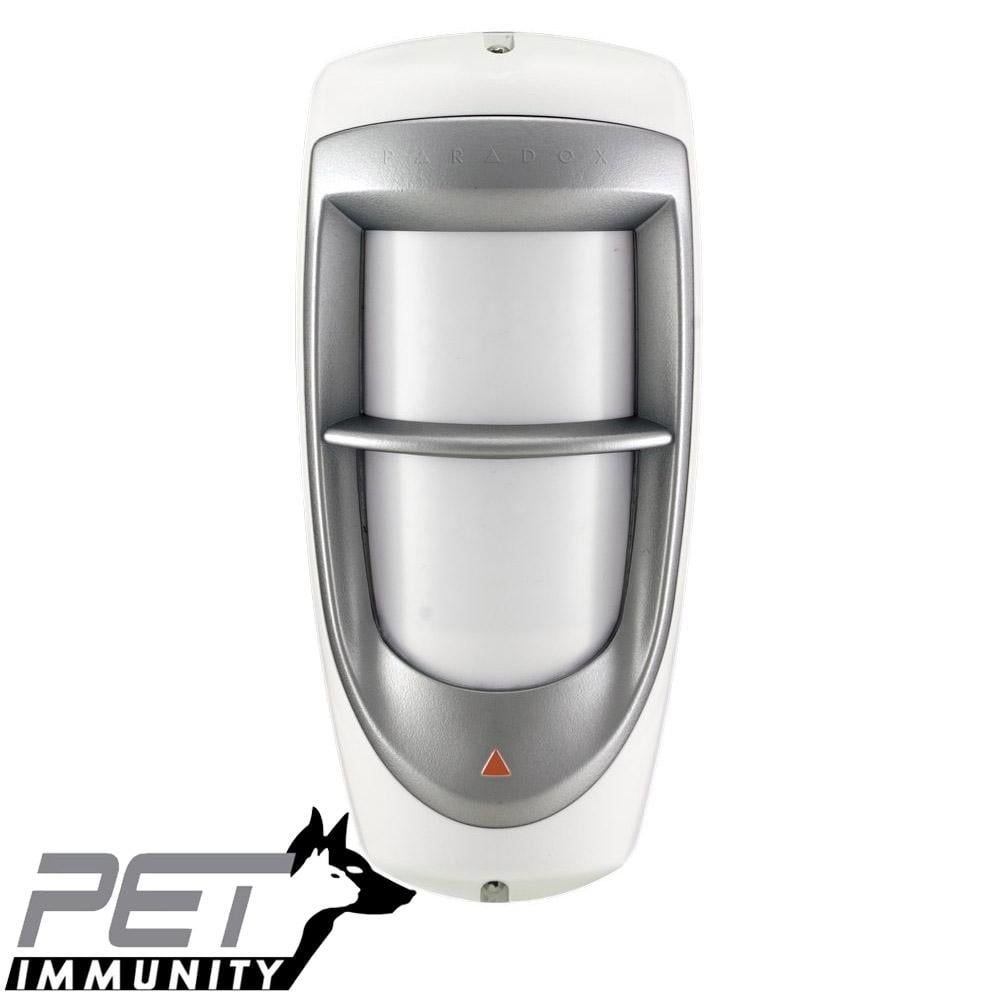Senzor de miscare wireless exterior Paradox PMD85, optica duala, imunitate animale 40 kg, Magellan