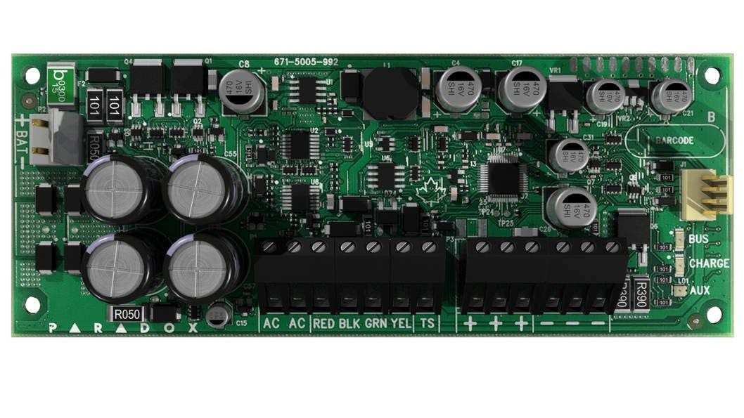 Sursa de alimentare supervizata Paradox PS25, 2,8 A, in comutatie, pentru centrale EVO, MG si SP