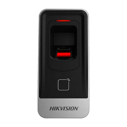 Cititor control acces Hikvision DS-K1201AMF cu card Mifare 13.56 MHz si amprenta, 5.000 amprente