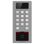 Terminal control acces si videointerfon Hikvision DS-K1T502DBWX-C, card Mifare, PIN, camera 2MP