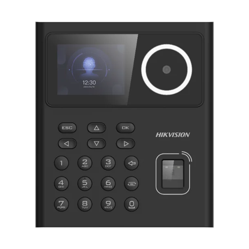 Terminal control acces Hikvision DS-K1T320MFWX, recunoastere faciala, amprenta, card, PIN, Wi-Fi