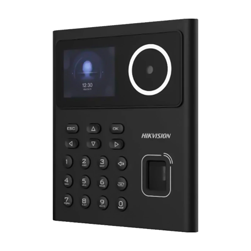 Terminal control acces Hikvision DS-K1T320MFWX, recunoastere faciala, amprenta, card, PIN, Wi-Fi