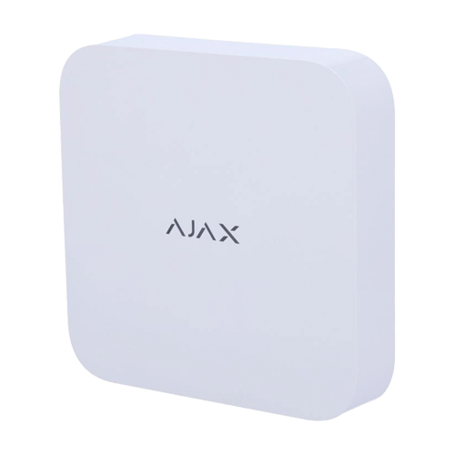 NVR Ajax cu 16 canale alb, camere IP pana la 4K, ONVIF si RTSP, 1 HDD de 16 TB, Ethernet, H.265