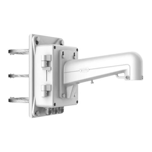 Suport de stalp cu doza Hikvision DS-1602ZJ-BOX-POLE pentru camere Speed Dome, 10 kg, stalp 100-200