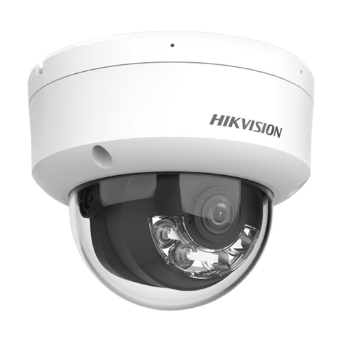 Camera IP dome 4K Hikvision DS-2CD1183G2-LIUF, lentila 2.8 mm, IR si lumina alba 30 m, microfon