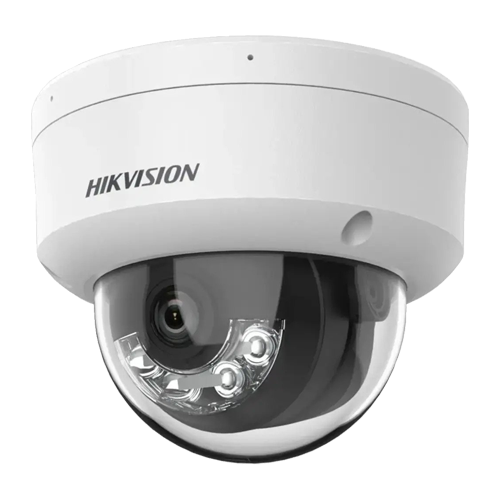 Camera IP dome 4K Hikvision DS-2CD1183G2-LIUF, lentila 2.8 mm, IR si lumina alba 30 m, microfon