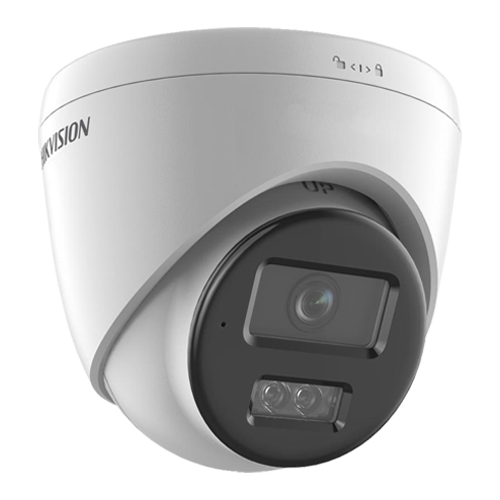 Camera IP turret 4K Hikvision DS-2CD1383G2-LIUF, lentila 2.8 mm, IR si lumina alba 30 m, microfon
