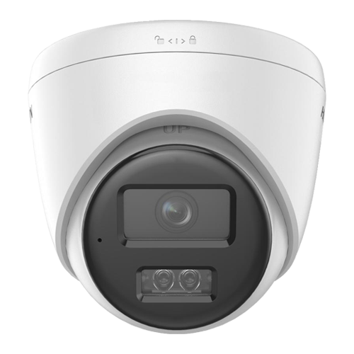 Camera IP turret 4K Hikvision DS-2CD1383G2-LIUF, lentila 2.8 mm, IR si lumina alba 30 m, microfon
