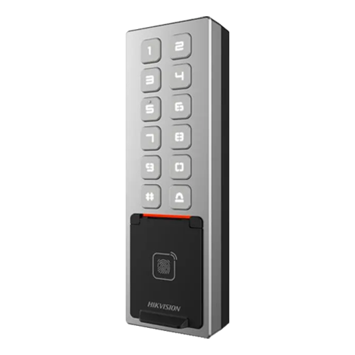 Terminal control acces Hikvision DS-K1T805MBFWX, amprenta, card Mifare, PIN, Bluetooth, Wi-Fi, IP65