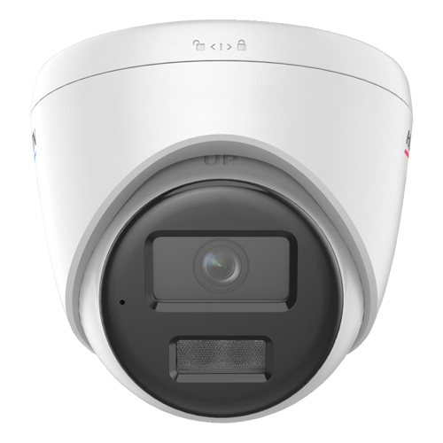 Camera IP turret 2MP Hikvision DS-2CD1327G2H-LIU, lentila 2.8 mm, IR si lumina alba 30 m, microfon