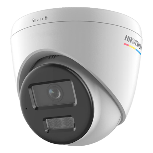 Camera IP turret 2MP Hikvision DS-2CD1327G2H-LIU, lentila 2.8 mm, IR si lumina alba 30 m, microfon
