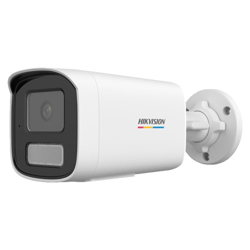 Camera IP bullet 4MP Hikvision DS-2CD1T47G2H-LIU, lentila 4 mm, IR si lumina alba 50 m, microfon