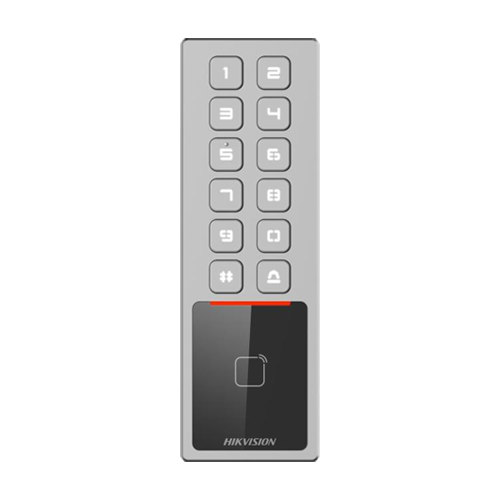 Terminal control acces Hikvision DS-K1T805MX, card Mifare si PIN, 10.000 cartele, RS-485, IP65