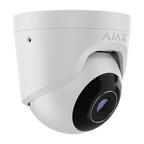Camera IP turret 4K Ajax TurretCam alba, lentila 4 mm, IR 35 m, microfon, microSD, PoE, IP65