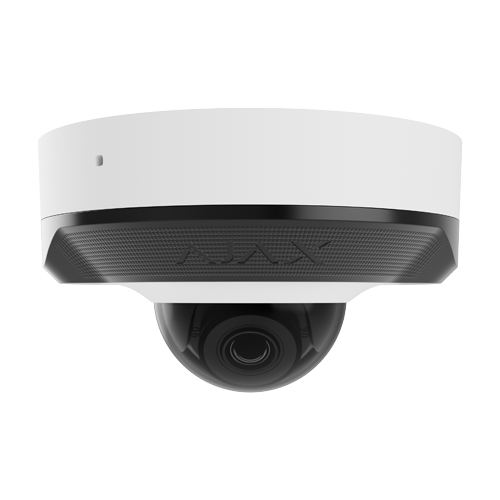 Camera IP mini dome 5MP Ajax DomeCam alba, lentila 2.8 mm, IR 30 m, microfon, microSD, PoE