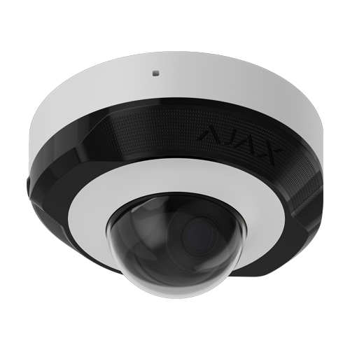 Camera IP mini dome 4K Ajax DomeCam alba, lentila 2.8 mm, IR 30 m, microfon, microSD, PoE, IP65
