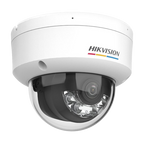 Camera IP dome 6MP Hikvision DS-2CD1167G2H-LIU, lentila 2.8 mm, IR si lumina alba 30 m, microfon