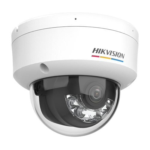 Camera IP dome 6MP Hikvision DS-2CD1167G2H-LIU, lentila 2.8 mm, IR si lumina alba 30 m, microfon