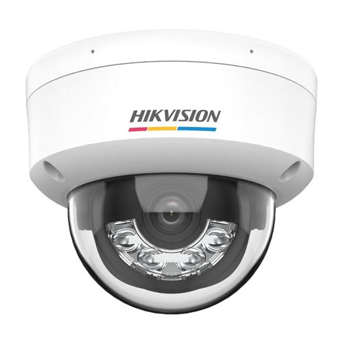 Camera IP dome 6MP Hikvision DS-2CD1167G2H-LIU, lentila 2.8 mm, IR si lumina alba 30 m, microfon