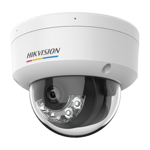 Camera IP dome 6MP Hikvision DS-2CD1167G2H-LIU, lentila 2.8 mm, IR si lumina alba 30 m, microfon