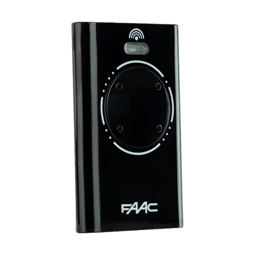 Telecomanda FAAC XT4 SLH LR cu 4 canale, 433 MHz, neagra, pentru automatizari porti si bariere FAAC