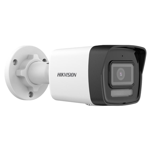 Camera IP bullet 4MP Hikvision DS-2CD1043G2-LIU, lentila 2.8 mm, IR si lumina alba 30 m, microfon