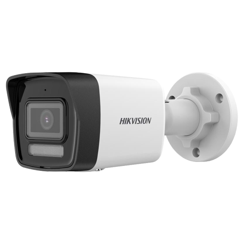 Camera IP bullet 4MP Hikvision DS-2CD1043G2-LIU, lentila 2.8 mm, IR si lumina alba 30 m, microfon