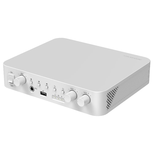 Amplificator audio Hikvision DS-QAE0A60G1-VB 60 W, 2 zone, Bluetooth, USB, iesire 100 V, microfon
