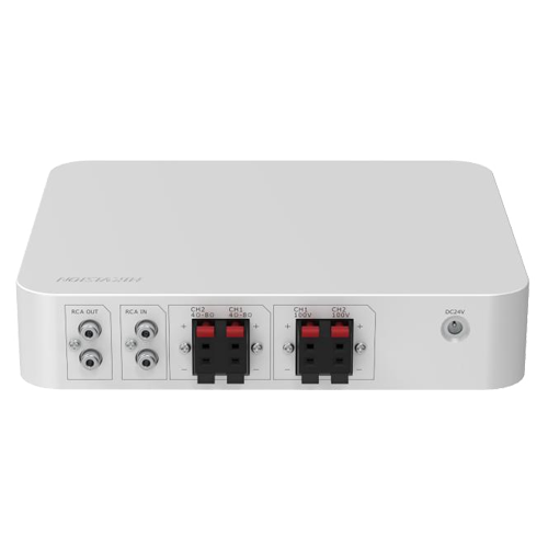 Amplificator audio Hikvision DS-QAE0A60G1-VB 60 W, 2 zone, Bluetooth, USB, iesire 100 V, microfon