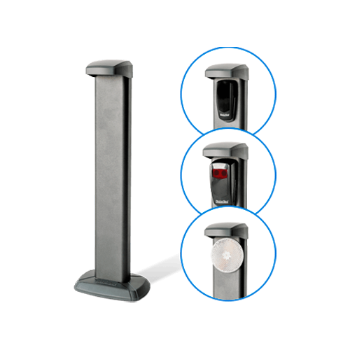 Suport stalp Motorline MFS-UP pentru fotocelule si accesorii de automatizare, inaltime 520 mm, negru