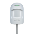 Detector cablat Ajax CombiProtect Fibra, miscare PIR 12 m + geam spart 9 m, imunitate animale, alb