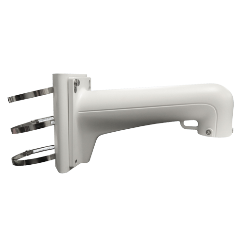 Suport de stalp Hikvision DS-1602ZJ-Pole pentru camere PTZ, clema pana la 30 kg, aluminiu si otel