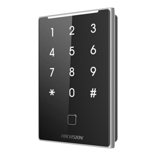 Cititor control acces Hikvision DS-K1109DKB, card Mifare, DESFire, Felica, tastatura, RS-485, IP65