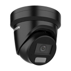 Camera IP turret 4MP Hikvision DS-2CD2347G2H-LIU neagra, lentila 2.8 mm, IR si lumina alba 40 m