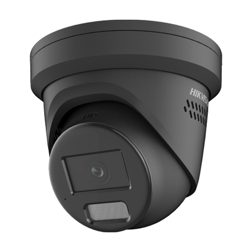 Camera IP turret 4MP Hikvision DS-2CD2347G2H-LIU neagra, lentila 2.8 mm, IR si lumina alba 40 m