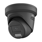 Camera IP turret 4MP Hikvision DS-2CD2347G2H-LIU neagra, lentila 2.8 mm, IR si lumina alba 40 m