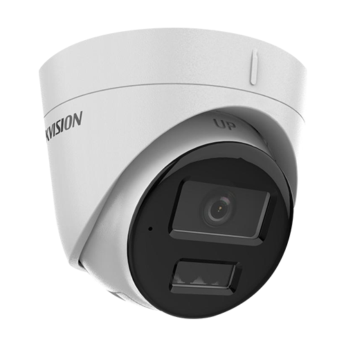Camera IP turret 4MP Hikvision DS-2CD1343G2-LIUF, lentila 2.8 mm, IR si lumina alba 30 m, microfon