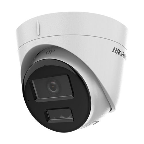 Camera IP turret 4MP Hikvision DS-2CD1343G2-LIUF, lentila 2.8 mm, IR si lumina alba 30 m, microfon