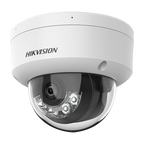 Camera IP dome 4MP Hikvision DS-2CD1143G2-LIU, lentila 2.8 mm, IR si lumina alba 30 m, microfon