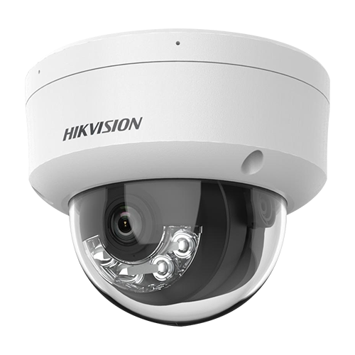Camera IP dome 4MP Hikvision DS-2CD1143G2-LIU, lentila 2.8 mm, IR si lumina alba 30 m, microfon