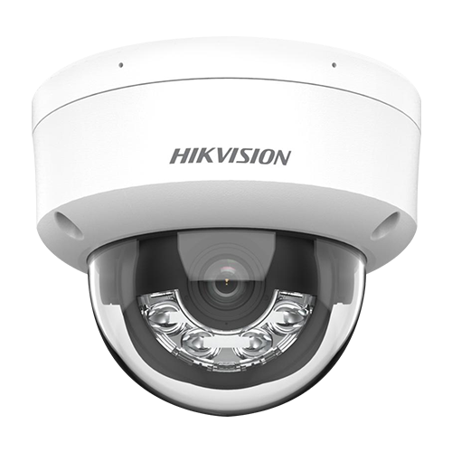 Camera IP dome 4MP Hikvision DS-2CD1143G2-LIU, lentila 2.8 mm, IR si lumina alba 30 m, microfon